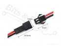 Kabelset JST SM 2 pins - zwart/rood 30cm 